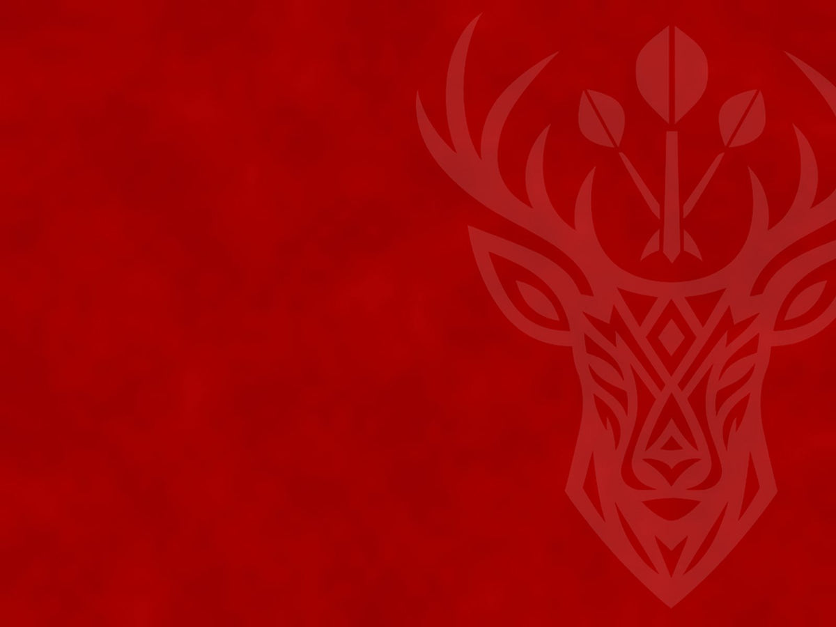    Ciervo de Ciervas Friki Darts sobre fondo rojo, marca A tu manera