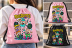 Mochilas de cuerda de dardos Rugdarts en rosa y en negro